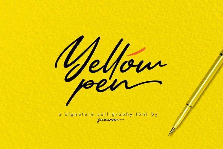 Font Yellow Pen